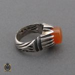 انگشتر عقیق یمن با حکاکی شرف الشمس مردانه - کد 10425 - تصویر 2