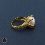2 انگشتر مروارید اصل طرح بهارناز زنانه - کد 2149 - تصویر 2