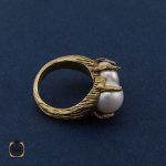 2 انگشتر مروارید اصل طرح پانیذ زنانه - کد 2150 - تصویر 2