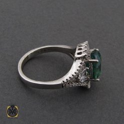 انگشتر توپاز سبز طرح غزل زنانه - کد 2163 انگشتر توپاز سبز طرح غزل زنانه - کد 2163