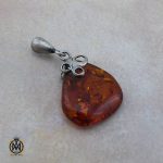 مدال کهربا لهستان طرح نینا زنانه - کد 3236 - تصویر 2