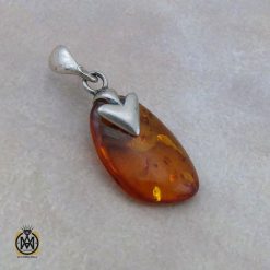 مدال کهربا لهستان طرح شاینا زنانه - کد 3239 مدال کهربا لهستان طرح شاینا زنانه - کد 3239