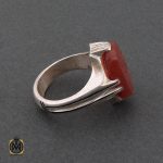 انگشتر عقیق یمن با حکاکی یا ثامن الائمه مردانه - کد 10230 - تصویر 2