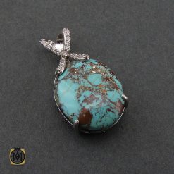 مدال فیروزه نیشابوری طرح بهارین زنانه - کد 3198 مدال فیروزه نیشابوری طرح بهارین زنانه - کد 3198