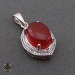 2 مدال عقیق یمن طرح خاطره زنانه - کد 3206 - تصویر 2