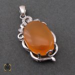 مدال عقیق یمن با حکاکی شرف الشمس زنانه - کد 3208 - تصویر 2