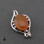 2 مدال عقیق یمن با حکاکی شرف الشمس زنانه - کد 3209 - تصویر 2