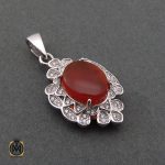 2 مدال عقیق یمن طرح روناک زنانه - کد 3210 - تصویر 2