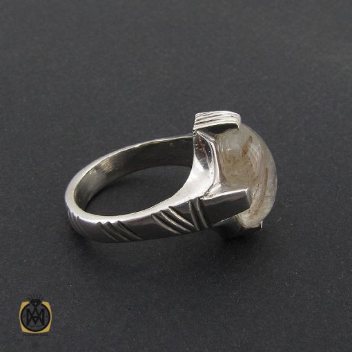 انگشتر کوارتز رُتایل مردانه دست ساز - کد 10199 - تصویر 2