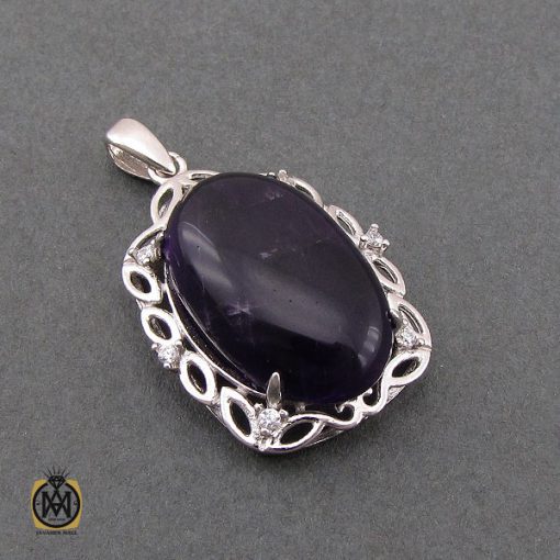 مدال آمتیست طرح ساتین زنانه - کد 3213 - تصویر 2