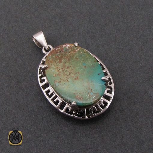 2 مدال فیروزه نیشابوری طرح ورساچه زنانه - کد 3199 - تصویر 2