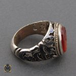 انگشتر عقیق یمن با حکاکی علی حبه جنه مردانه دست ساز - کد 10237 - تصویر 2