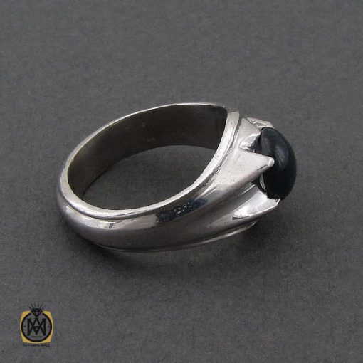 انگشتر یاقوت کبود استار مردانه - کد 10246 - تصویر 2
