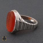 انگشتر عقیق یمن با حکاکی ماشاالله لا قوه الا بالله ان ترن انا اقل منک مالا و ولدا – کد 10273 - تصویر 3