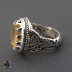 3 انگشتر سیترین درشت مردانه دست ساز - کد 10276 - تصویر 3