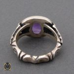 انگشتر آمتیست مردانه طرح صفوی - کد 10278 - تصویر 3