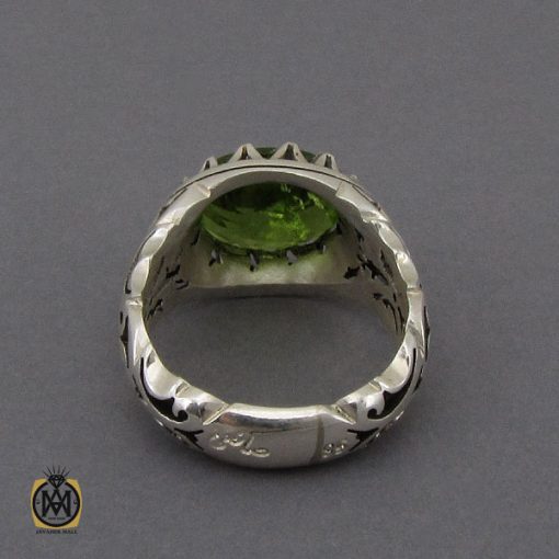 انگشتر زبرجد طرح صفوی مردانه دست ساز - کد 10286 - تصویر 3