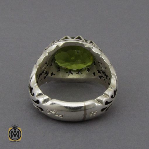 انگشتر زبرجد طرح صفوی مردانه دست ساز - کد 10289 - تصویر 3