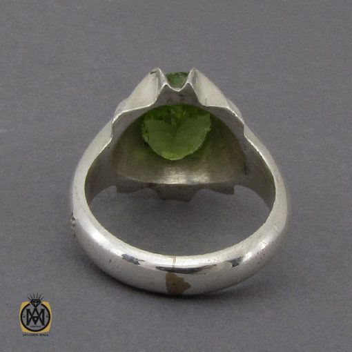 انگشتر زبرجد اصل با دست ساز مردانه - کد 10294 - تصویر 3