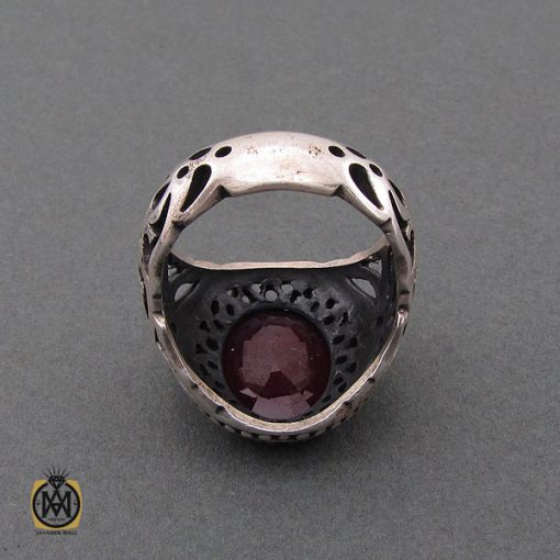 انگشتر یاقوت سرخ خوش رنگ مردانه - کد 10211 - تصویر 3