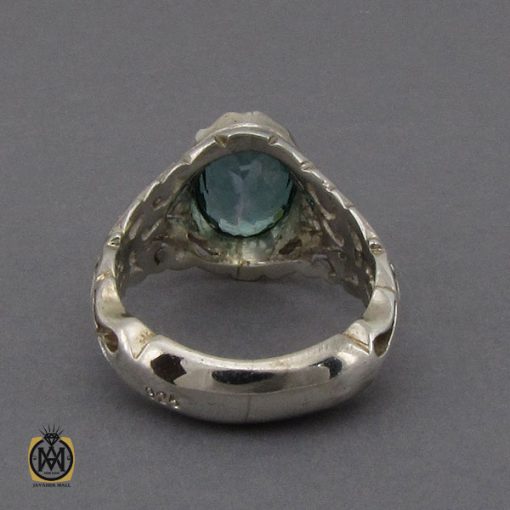 انگشتر توپاز سبز مردانه دست ساز - کد 10299 - تصویر 3