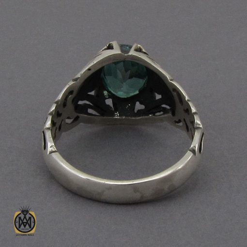 3 انگشتر توپاز سبز مردانه - کد 10300 - تصویر 3