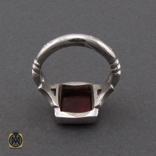 انگشتر عقیق یمن با حکاکی یا حیدر مدد مردانه دست ساز - کد 10316 - تصویر 3