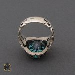 انگشتر توپاز سبز مردانه - کد 10328 - تصویر 3