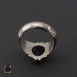 انگشتر آمتیست خوش رنگ مردانه دست ساز - کد 10331 - تصویر 3