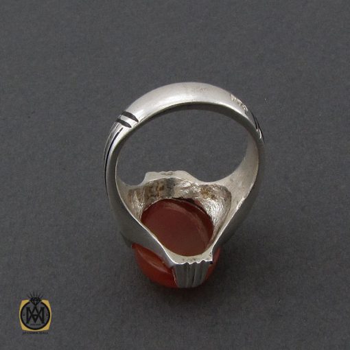 انگشتر عقیق یمن مردانه - کد 10343 - تصویر 3