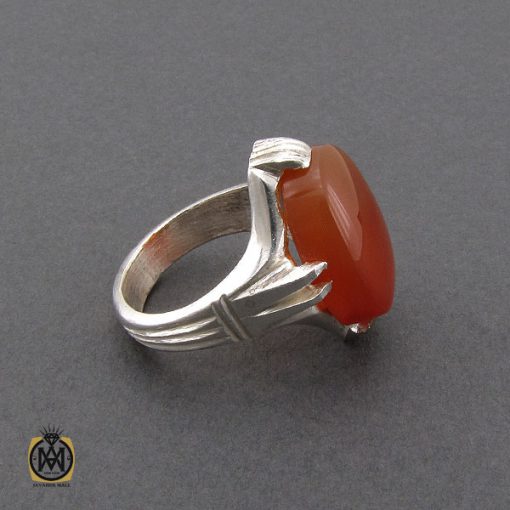 انگشتر عقیق یمن مردانه دست ساز - کد 10348 - تصویر 2