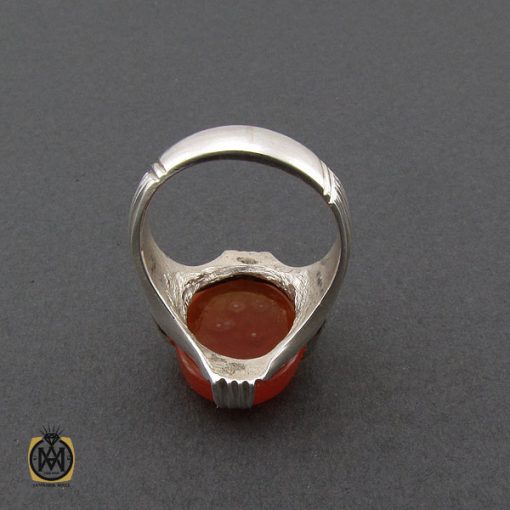 انگشتر نقره مردانه عقیق یمن - کد 10353 - تصویر 3