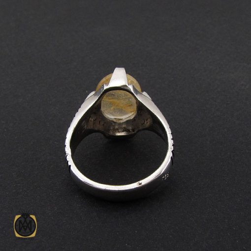 انگشتر کوارتز رُتایل مردانه دست ساز - کد 10201 - تصویر 3