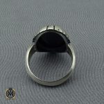 انگشتر حدید با حکاکی ان الحسین مصباح الهدی و سفینه النجاه مردانه - کد 10362 - تصویر 3