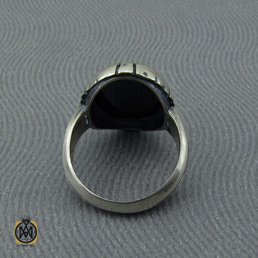 انگشتر حدید با حکاکی ان الحسین مصباح الهدی و سفینه النجاه مردانه - کد 10362 - تصویر 3