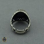 انگشتر حدید با حکاکی قال سید الکونین حسین منی و انا من حسین مردانه - کد 10371 - تصویر 3