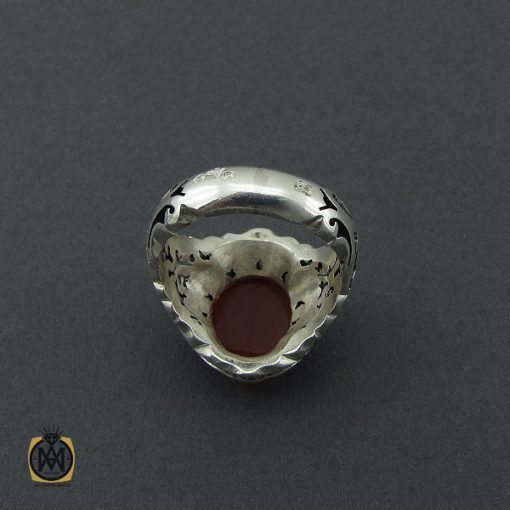 انگشتر عقیق یمن مردانه هنر دست استاد صانعی - کد 10395 - تصویر 3