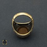 انگشتر عقیق یمن با حکاکی کل خیر فی باب الحسین مردانه - کد 10381 - تصویر 3