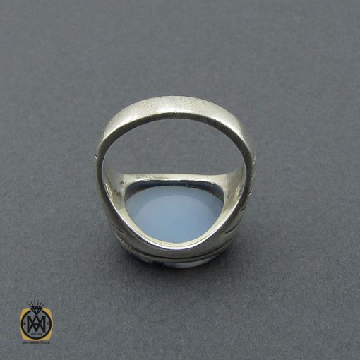 انگشتر عقیق شجر طرح صفوی مردانه - کد 10387 - تصویر 3