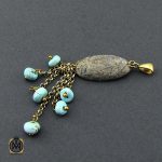 3 مدال فیروزه نیشابوری طرح هلیا زنانه - کد 3229 - تصویر 3