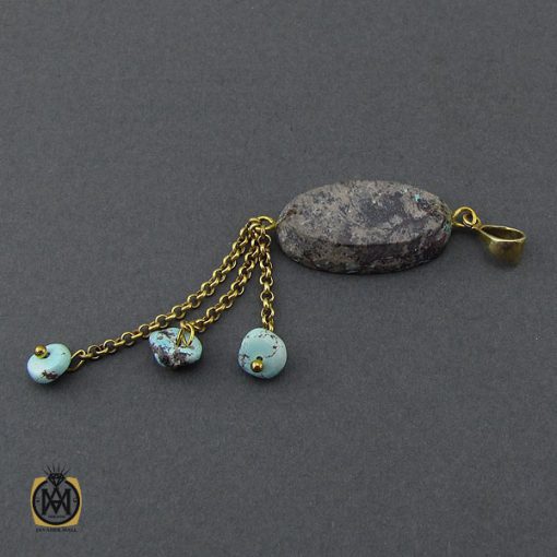 مدال فیروزه نیشابوری طرح سارینا زنانه - کد 3232 - تصویر 3