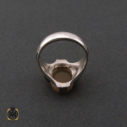 3 انگشتر عقیق یمن با حکاکی الله اکبر مردانه - کد 10225 - تصویر 3