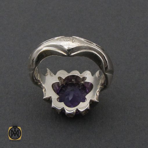 3 انگشتر آمتیست خوش رنگ مردانه هنر دست استاد باقرزاده - کد 10396 - تصویر 4