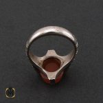 انگشتر عقیق یمن با حکاکی هو المعز مردانه - کد 10227 - تصویر 3