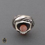 انگشتر عقیق یمن با حکاکی شرف الشمس مردانه - کد 10425 - تصویر 3