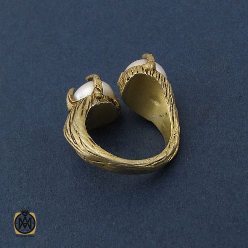 3 انگشتر مروارید اصل طرح پانیذ زنانه - کد 2150 - تصویر 3