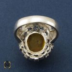 3 انگشتر کهربا لهستان طرح مهرآنا زنانه - کد 2157 - تصویر 3