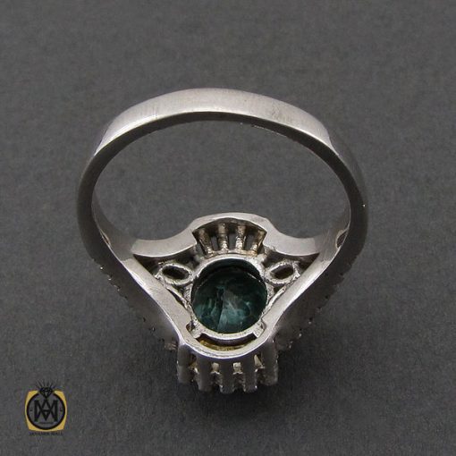 انگشتر توپاز سبز طرح غزل زنانه - کد 2163 - تصویر 3