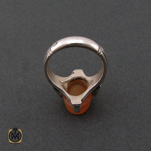 انگشتر عقیق یمن با حکاکی هو الکریم مردانه - کد 10229 - تصویر 3