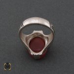 انگشتر عقیق یمن با حکاکی یا ثامن الائمه مردانه - کد 10230 - تصویر 3